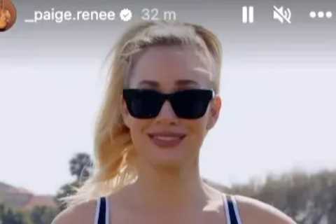 Paige Spiranac almost bursts out of golf top as she offers to help fans ‘with their shaft’ in VERY..