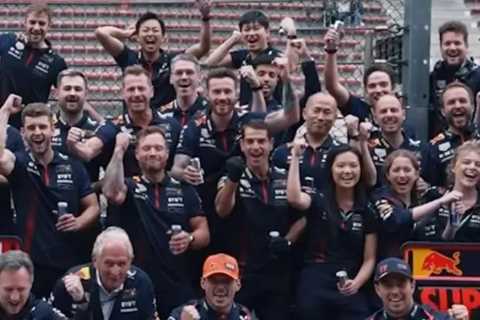 Max Verstappen watches in disbelief as F1 trophy is broken for SECOND race running following Lando..