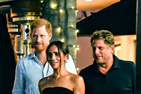 Meghan Markle beams at birthday dinner with Prince Harry after Royals publicly ignore her big day