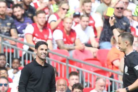 Arsenal boss Mikel Arteta becomes first manager stung by new rule as he is booked minutes into..