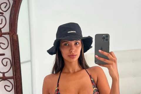 Maya Jama looks like Love Island’s hottest-ever bombshell as she strips to a bikini on holiday
