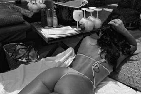 Love Island’s Olivia Hawkins flashes her bum in thong bikini on holiday