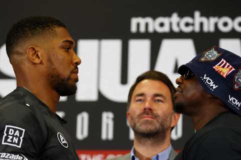 Anthony Joshua’s immediate reaction to Dillian Whyte’s failed drug tests revealed by Eddie Hearn as ..