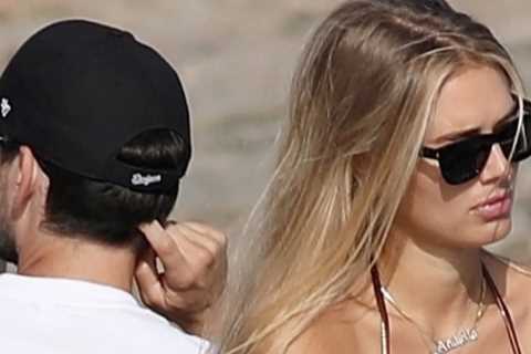 Arabella Chi stuns in leopard print thong bikini on yacht day with Leonardo DiCaprio