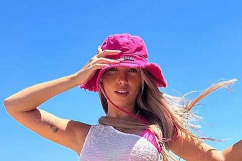 Love Island’s Lana Jenkins strips to bright pink bikini and shows ex Ron Hall what he’s missing
