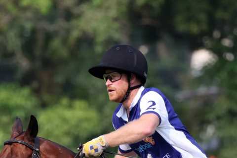Prince Harry plays in polo tournament for charity on trip to Singapore
