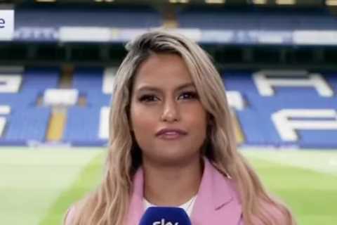 SKY SPORTS Reporter Melissa Reddy Turns Heads in Pink Outfit During Premier League Clash