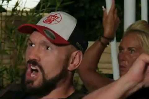 New video emerges of Tyson Fury passionately supporting rival Anthony Joshua during loss to..