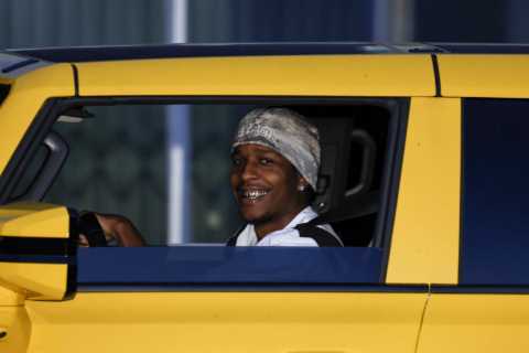 Rihanna’s baby daddy A$AP Rocky spotted flashing massive grin in first outing since singer..