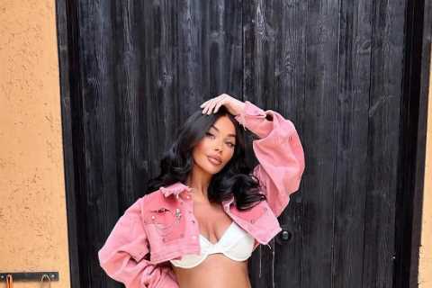 Hollyoaks' Chelsee Healey flaunts baby bump in pink ensemble