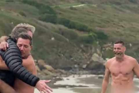 Gordon, Gino and Fred Shock Fans with Naked Skinny Dipping