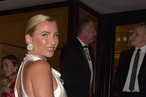 Billie Faiers stuns in daring thigh-split dress as she steps out for Licensing Awards
