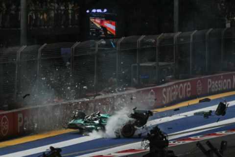 Lance Stroll Walks Away Unhurt After Terrifying 150mph Crash in Singapore Grand Prix Qualifying