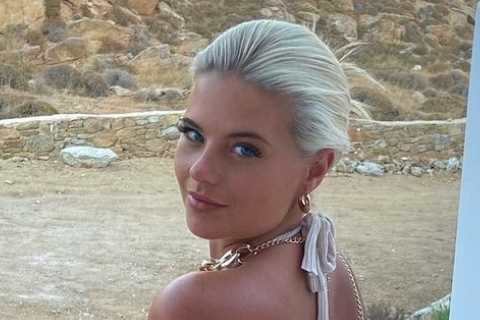 Boxing Ring Girl Apollonia Llewellyn Turns Heads in Sheer Dress During Holiday