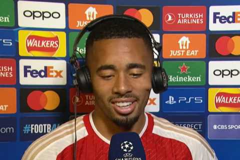 Awkward Moment CBS Sports Abruptly Cut Gabriel Jesus Interview Short After Arsenal Win