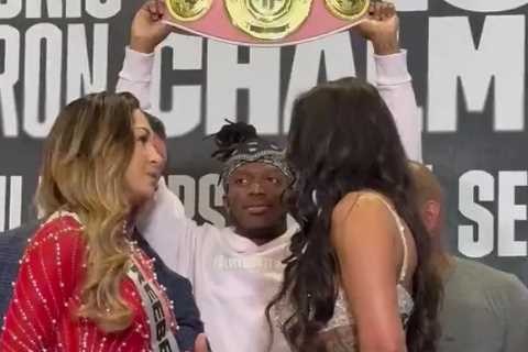 Watch OnlyFans Star Elle Brooke Carried Off Stage by Security After Crashing Misfits Boxing Press..