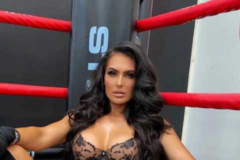 Lingerie Model Little Bellsy Gets Boobs Tested Before Fight with Love Island Star AJ Bunker