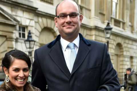 Who is Priti Patel’s husband Alex Sawyer and do they have any children?
