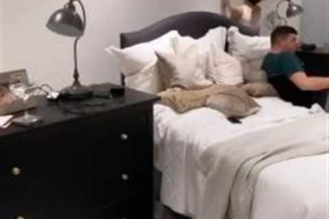 I transformed my bedroom with DIY panelling while my husband watched movies