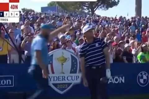 Golf Fans Go Wild for Jon Rahm's Hilarious Reaction to Sam Burns' Wayward Drive at Ryder Cup