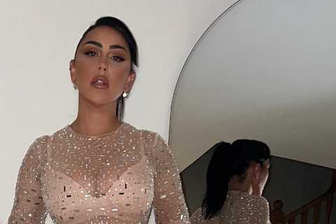 Geordie Shore Star Sophie Kasaei Shines in Sparkly See-Through Dress