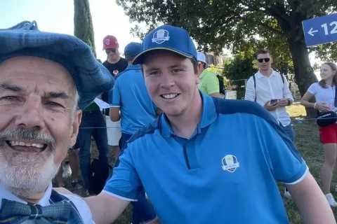 Meet lake-jump Ryder Cup hero ‘Colonel Sanders’ who picked up wife on moped still in wet clothes..