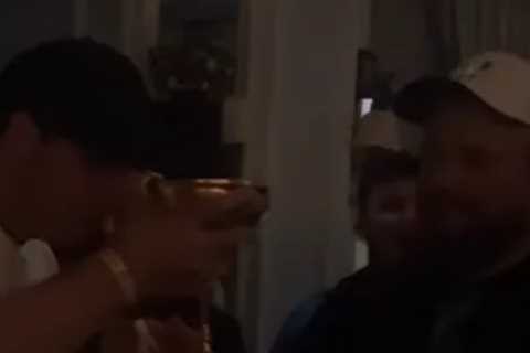 Team US Ryder Cup Wag Celebrates with European Champions on Dance Floor