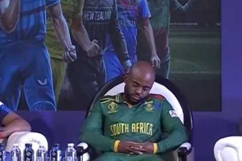 South Africa cricket captain Temba Bavuma breaks silence after pic ‘showing him napping’ at World..