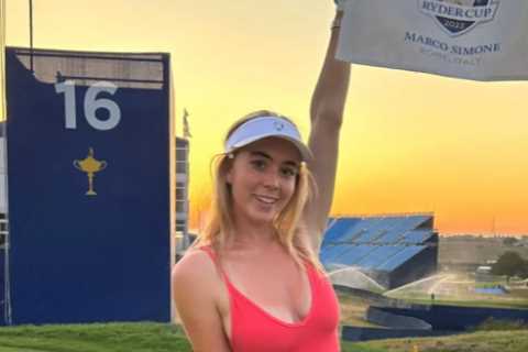 Grace Charis stuns in revealing pink top as golf influencer checks out from Ryder Cup after Team..