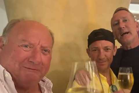 Frankie Dettori Celebrates Arsenal's Win Over Man City with Noel Gallagher