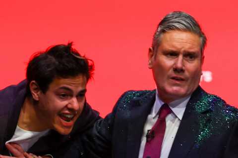 Dramatic moment protester interrupts Sir Keir Starmer's Labour conference speech with glitter attack