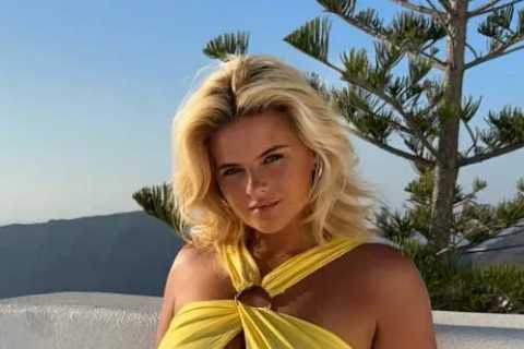 Apollonia Llewellyn risks Instagram ban with steamy yellow dress pics from Santorini trip