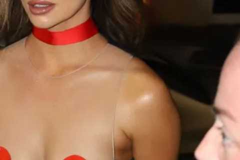 Maura Higgins Turns Heads in Risqué Dress at KSI Boxing Fight