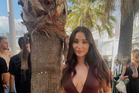 Former Love Island Star Turns Heads in Plunging Mini-Dress