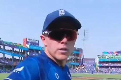 England cricket star Sam Curran shoves cameraman away during Afghanistan World Cup clash