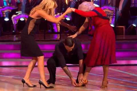 Strictly legend Angela Rippon's 'wardrobe malfunction' steals the show