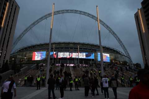 Number 10 urges FA to show support for victims of Hamas by lighting up Wembley’s arch in colors of..