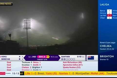 Cricket World Cup clash between India and New Zealand SUSPENDED due to fog as incredible pictures..