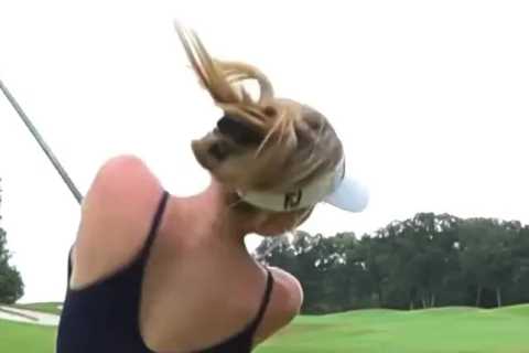 Grace Charis Suffers Wardrobe Malfunction as Golf Influencer Shows Off Skills