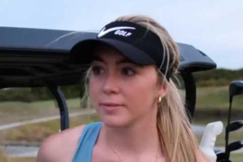 Grace Charis Turns Heads on the Golf Course with Bold Outfit