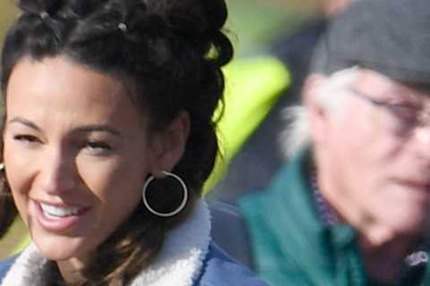 Michelle Keegan spotted filming at petrol station for Brassic’s new season