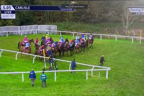 'Appalling' Moment Racegoer is Run Over by Horses at Start of Shambolic Carlisle Race