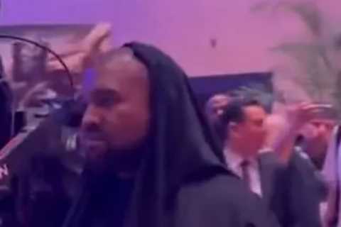 Fans Left Baffled as Kanye West Shows Up to Tyson Fury vs Francis Ngannou Fight in Mystery Premier..