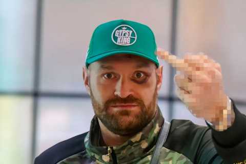 Tyson Fury Flashes Middle Finger After Controversial Win Over Ngannou