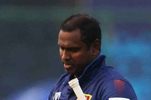 Baffled Cricket World Cup star given out without facing a BALL as he becomes first ever victim of..