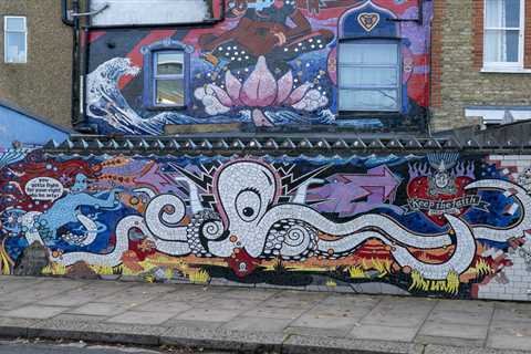 Neighbourhood Divided over Colourful Mosaic House in Chiswick