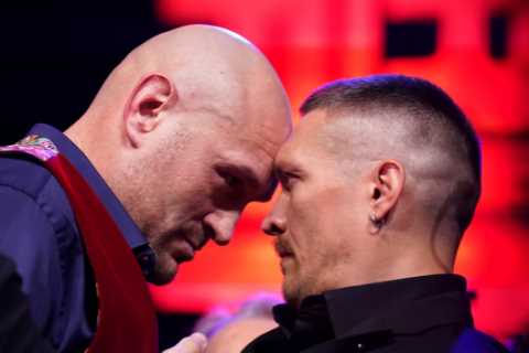Tyson Fury and Oleksandr Usyk Clash at Press Conference Ahead of Undisputed Heavyweight Fight