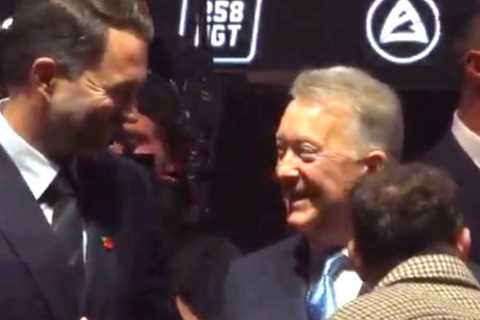Boxing Rivals Eddie Hearn and Frank Warren Seen Laughing and Joking Onstage in Historic Meeting