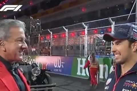 Sergio Perez Left Red-Faced After Awkward Encounter with Announcer at Las Vegas Grand Prix