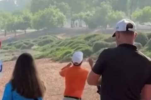 Golfer Joost Luiten Has Meltdown After Getting Clubs Stuck in Tree During Dubai Tournament